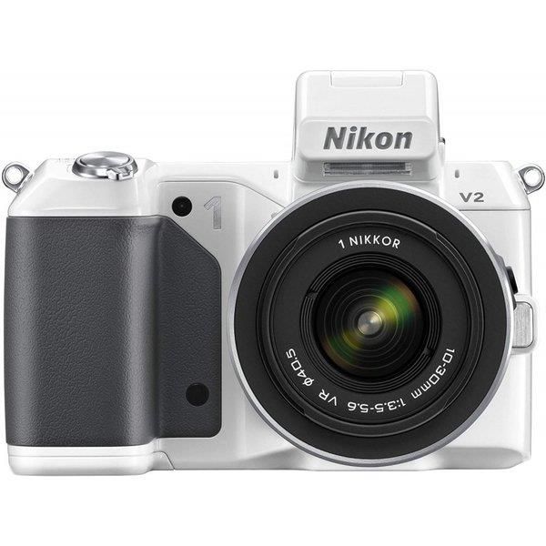 【中古】ニコン Nikon V2 標準ズームレンズキット ホワイト N1V2HLKWH SDカード付きの通販は