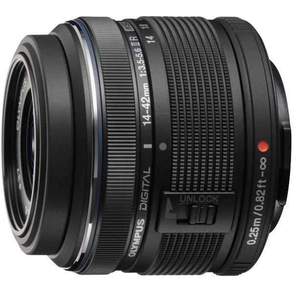 【中古】オリンパス OLYMPUS 標準ズームレンズ M.ZUIKO DIGITAL 14-42mm F3.5-5.6 II R ブラック