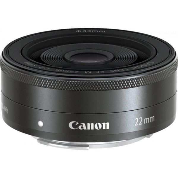 【中古】キヤノン Canon 単焦点広角レンズ EF-M22mm F2 STM ミラーレス一眼対応