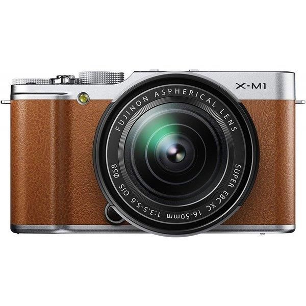 中古】フジフィルム FUJIFILM X-M1 レンズキット ブラウン F X-M1BW 