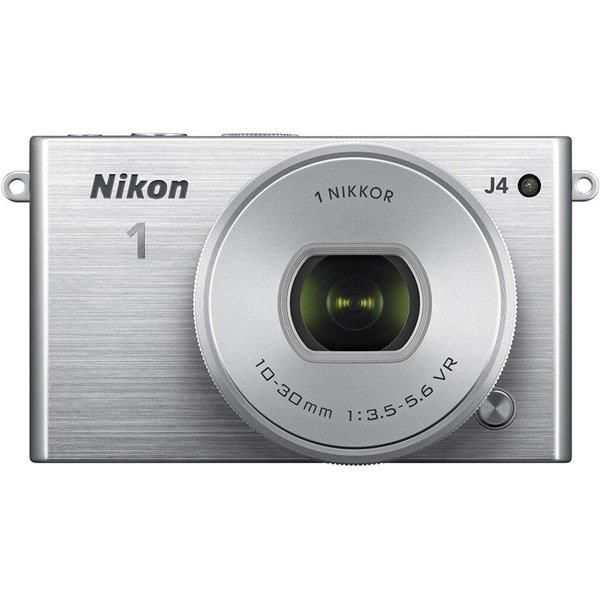 【中古】ニコン Nikon J4 標準パワーズームレンズキット シルバー J4HPLKSL SDカード付き