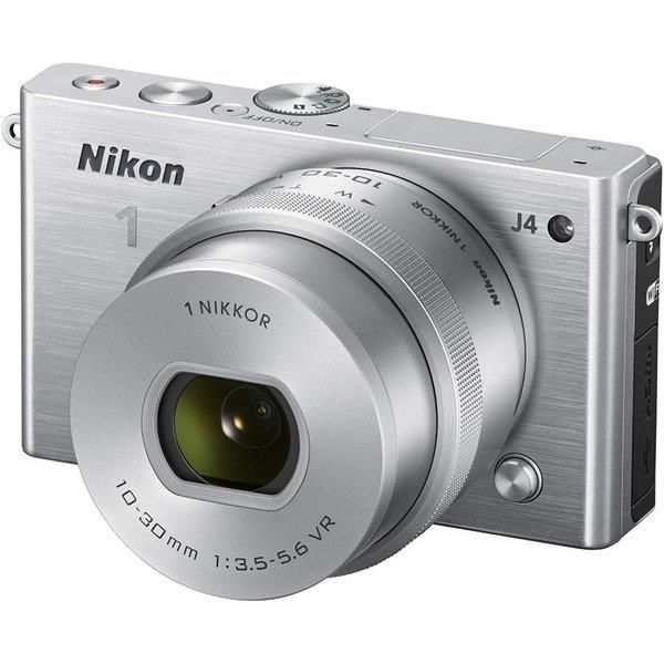 【中古】ニコン Nikon J4 標準パワーズームレンズキット シルバー J4HPLKSL SDカード付き