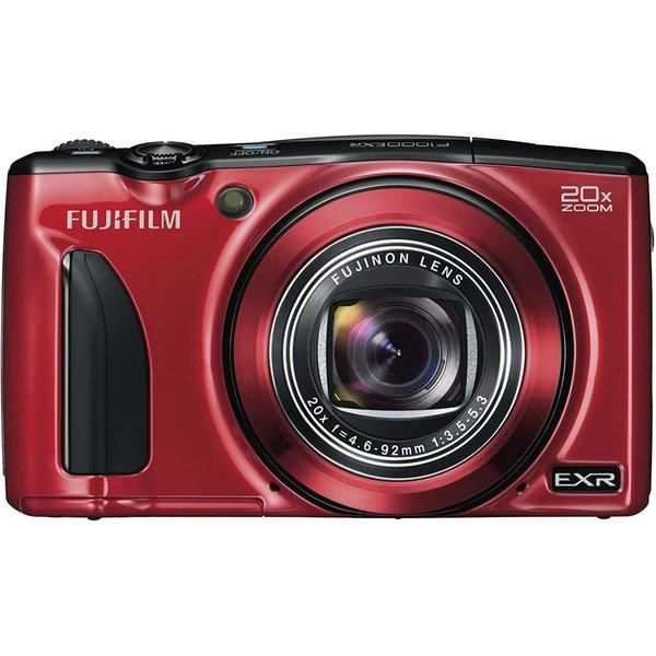 【中古】フジフィルム FUJIFILM F1000EXR レッド F FX-F1000EXR R SDカード付き