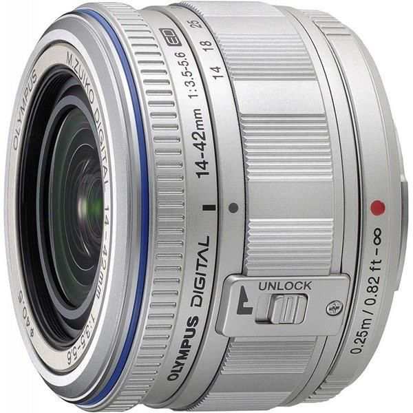 【中古】オリンパス OLYMPUS M.ZUIKO DIGITAL ED 14-42mm F3.5-5.6-SLV