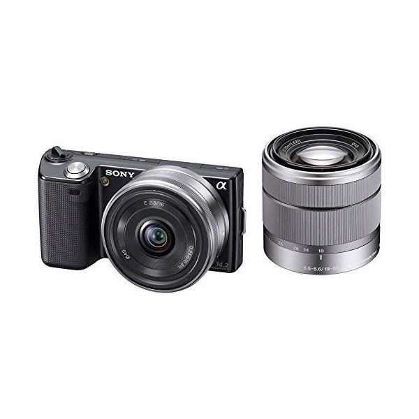 【中古】ソニー SONY α NEX-5 ダブルズームレンズキット ブラック NEX-5D/B SDカード付き