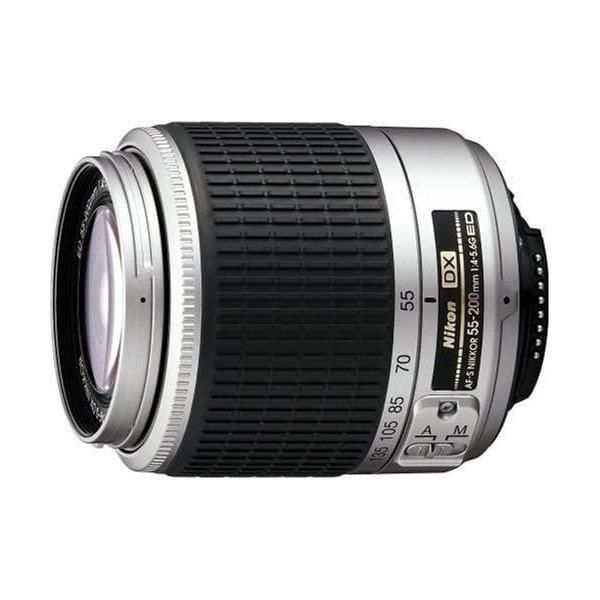 【中古】ニコン Nikon AF-S DX ズームニッコール ED 55-200mm F4-5.6G シルバー デジタル一眼レフ用