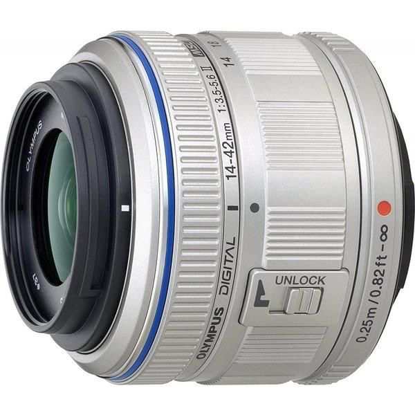 【中古】オリンパス OLYMPUS 標準ズームレンズ M.ZUIKO DIGITAL 14-42mm F3.5-5.6 II シルバー