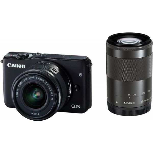 【中古】キヤノン Canon EOS M10 ダブルズームキット ブラック