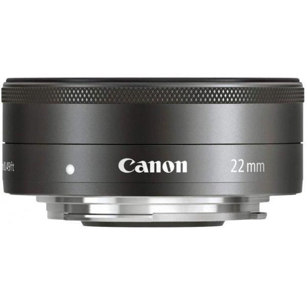 【中古】キヤノン Canon 単焦点広角レンズ EF-M22mm F2 STM ミラーレス一眼対応