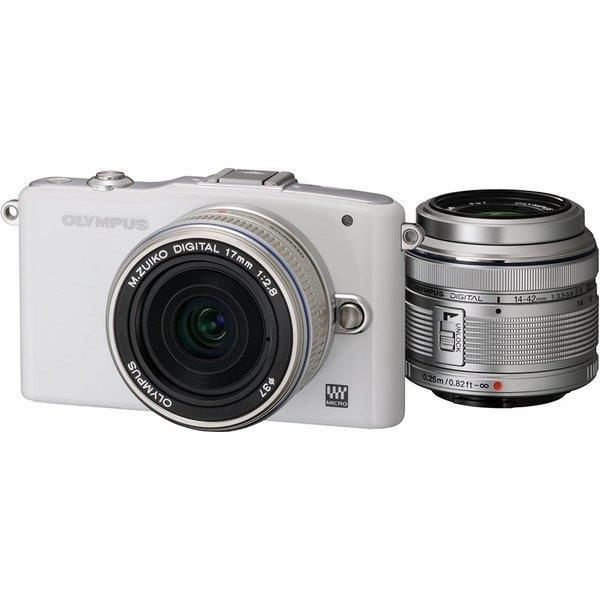 【中古】オリンパス OLYMPUS  PEN mini E-PM1 ツインレンズキット ホワイト E-PM1 TKIT WHT