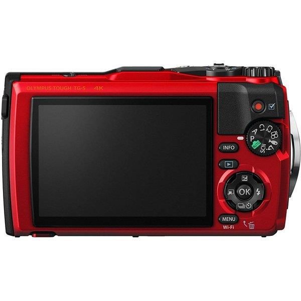 【中古】オリンパス OLYMPUS デジタルカメラ Tough TG-5 レッド 1200万画素CMOS F2.0 15m 防水 100kgf耐荷重 GPS+電子コンパス&内蔵Wi-F