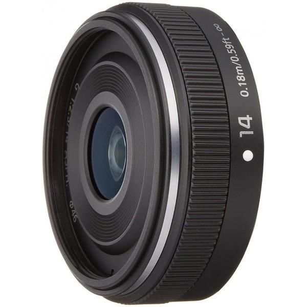 【中古】パナソニック Panasonic 単焦点 広角レンズ マイクロフォーサーズ用 ルミックス G 14mm/F2.5 ASPH. ブラック H-H014A-K