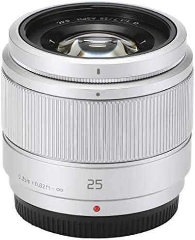 【中古】パナソニック 単焦点レンズ マイクロフォーサーズ用 ルミックス G 25mm/ F1.7 ASPH. シルバー H-H025-S