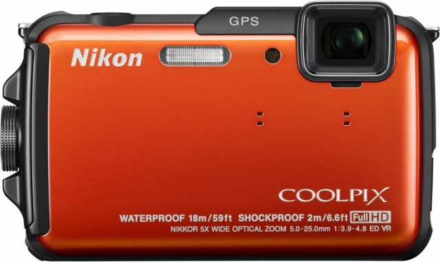 【中古】Nikon デジタルカメラ COOLPIX AW110 防水18m 耐衝撃2m サンシャインオレンジ AW110OR