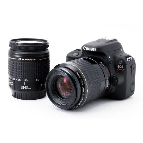 中古】キヤノン Canon EOS Kiss X7 ダブルズームセット 美品 SDカード付き