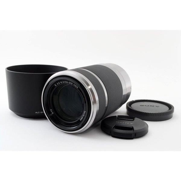 【中古】ソニー SONY SEL55210 E 55-210mm OSS F4.5-6.3 シルバー 美品 Eマウント 広角 望遠ズームレンズ