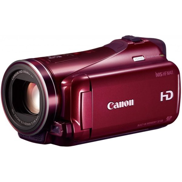 キヤノン Canon デジタルビデオカメラ iVIS HF M41 レッド