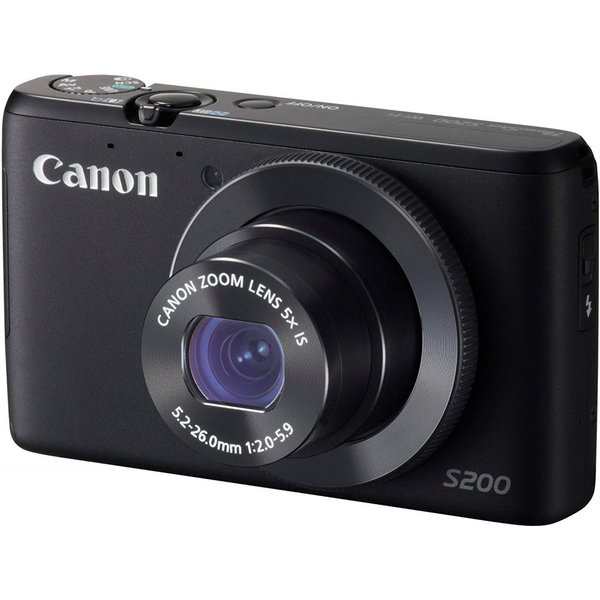 キヤノン Canon PowerShot S200 ブラック SDカード付き 中古