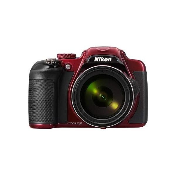 ニコン Nikon P600 光学60倍 1600万画素 レッド P600RD SDカード付き