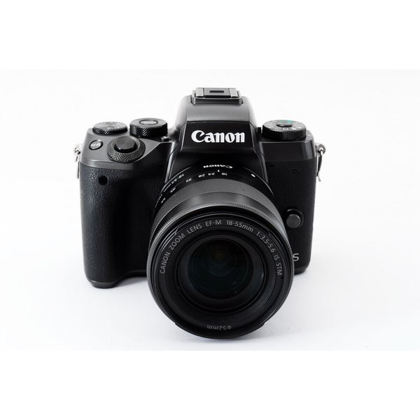 キヤノン Canon EOS M5 ブラック レンズセット 美品 小型軽量 SDカード ...