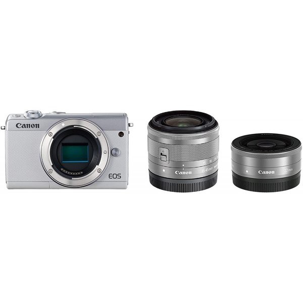 キヤノン Canon EOS M100 ダブルレンズキット ホワイト EOSM100WH-WLK ...