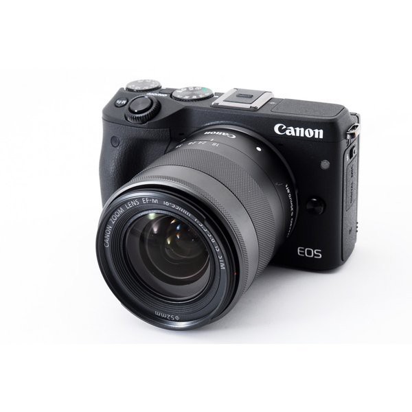 新商品！】 キヤノン Canon EOS M3 ブラック レンズキット Wi-Fiで