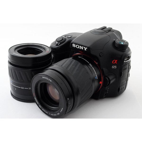 ソニー SONY α65 SLT-A65V 標準&超望遠ダブルズームセット 美品 高速連