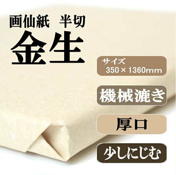 書道 画仙紙 金生 半切 1反100枚 漢字用 厚口 機械漉き 厚手で少し滲む 【 武道館第54回全日本書き初め大展覧会席書用紙 】 の通販はau  PAY マーケット 半紙屋e-shop au PAY マーケット－通販サイト