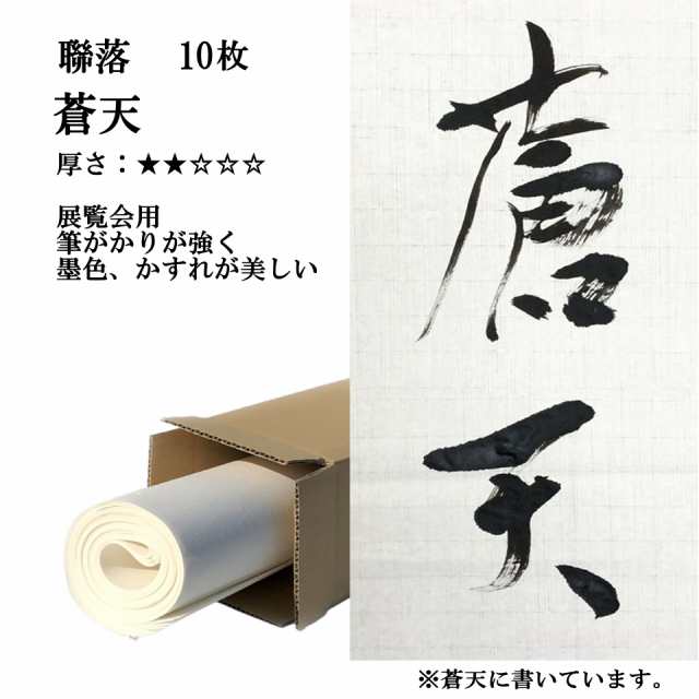 書道 手漉き 画仙紙 蒼天 聯落 10枚 漢字用 薄口 | 手漉き画仙紙 書道 ...