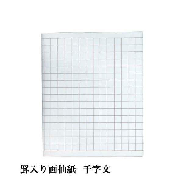 加工紙 千字文用画仙紙 半切 1色×20枚入 漢字用 ややにじむ 【加工内容 