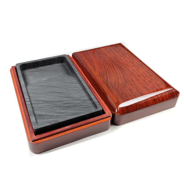 大型硯(木製収納木箱付)