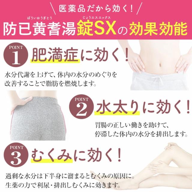【第2類医薬品】3個セット 生漢煎 防已黄耆湯錠SX (180錠入り 15日分） 漢方 肥満症 むくみ 水太り 防已黄耆湯 防己黄耆湯_5