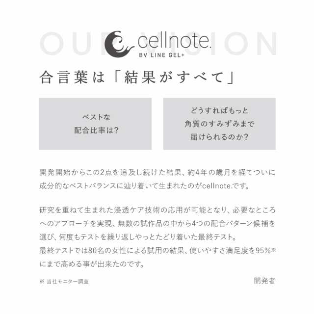 バストケアジェル cell note BV LINE GEL+ 100g ｜ セルノート