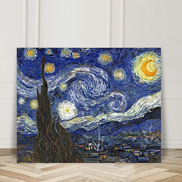 ファブリックパネル 絵画 インテリア 絵 アートフレーム 星月夜 ゴッホ 