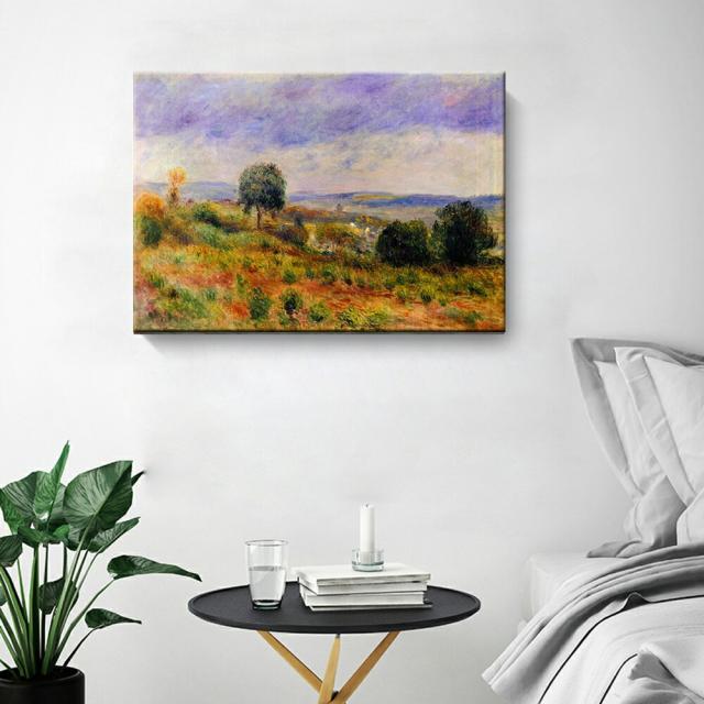 ルノワール Landscape, Vuvers-sur-Oise 絵画 風景画 Renoir ファブリックパネル インテリア 絵 アートフレーム プリキャンバス複製画 人気35×50cm 壁掛け おしゃれ 玄関 リビング アートパネル 店舗 プレゼント 送料無料