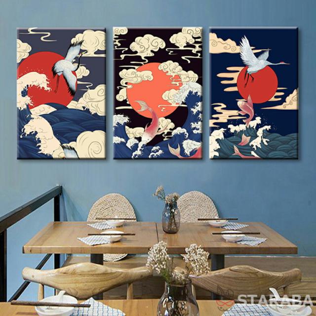 インテリア絵画【3】 楽天市場】アートパネル 3連 3枚セットC 絵 絵画 飾り igsticker