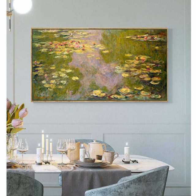 クロード・モネ 睡蓮 Water Lilies 枠付き 油絵 風景画 壁掛け 名画