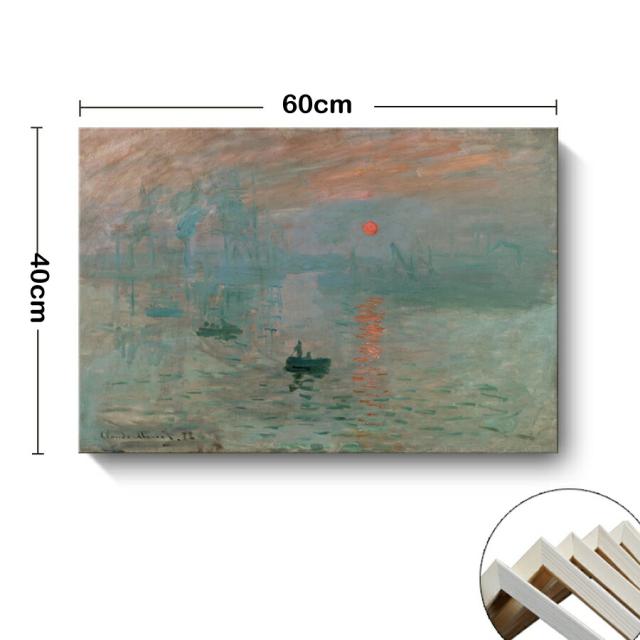 クロード・モネ 印象・日の出 油絵 風景画 壁掛け 名画 ファブリック パネル オシャレ インテリア アートパネル リビング プレゼント 送料無料_5