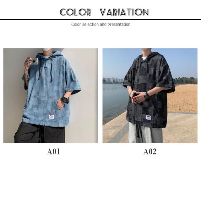 うさとの服 メンズ プルオーバー半袖シャツ 半袖シャツ プルオーバーシャツ メンズ ゆったり 無地 半袖 襟