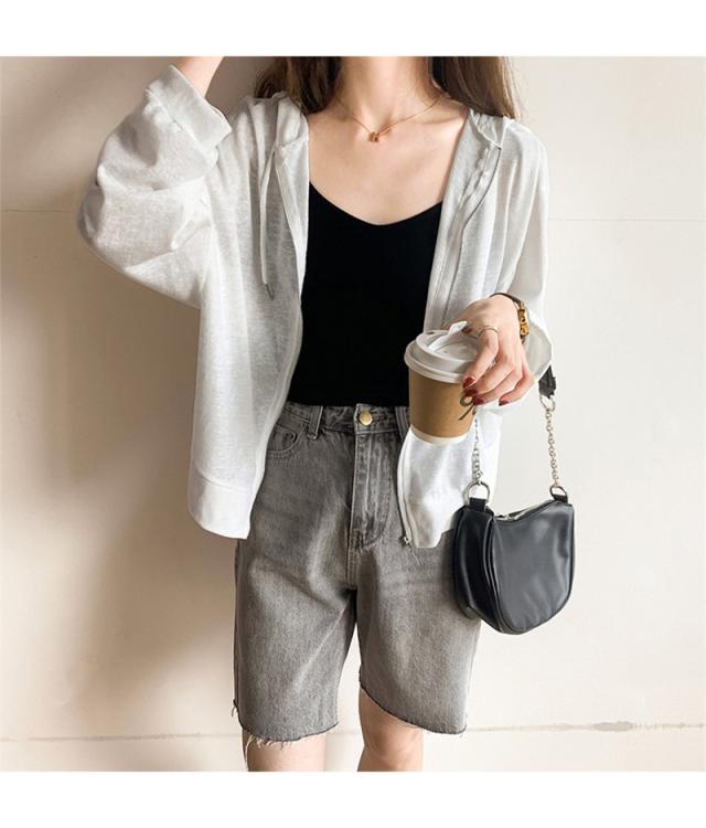 カーディガン 夏 レディース 春 トップス サマー 接触冷感 涼しい フード付き 透け 薄手 uv 紫外線対策 長袖 羽織 冷房対策 オフィス 学生 カーディガン 夏 レディース 春 トップス サマー 接触冷感