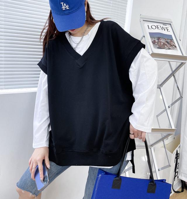 ベスト レディース スウェット プルオーバー 秋 夏 春