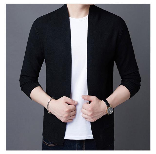 カーディガン ニット トップス パーカー 長袖 メンズ 紳士服 ロング セーター アウター フォーマル 羽織 ビジネス 秋 冬 ゆったり 通勤 ニットメンズカーディガン メンズ長袖フード付きラウンド ネック