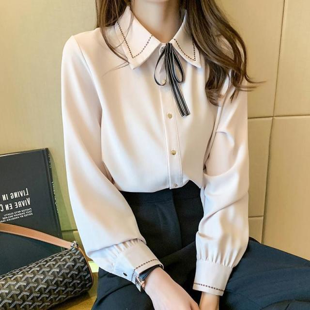 ブラウス 長袖 レディース シャツ トップス シフォン 春秋