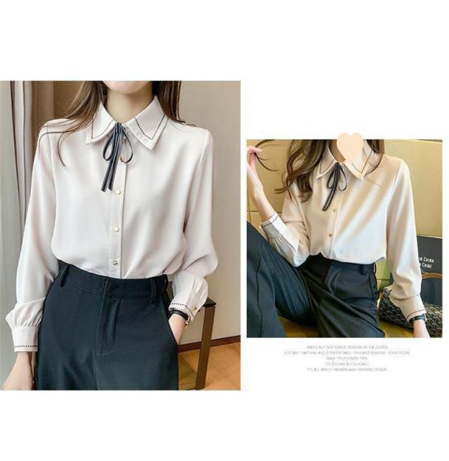 ブラウス 長袖 レディース シャツ トップス シフォン 春秋 カットソー 入学式 オフィス 通勤 スーツ 事務服 インナー ビジネス カジュアル ブラウス 長袖 レディース シャツ トップス シフォン 春秋