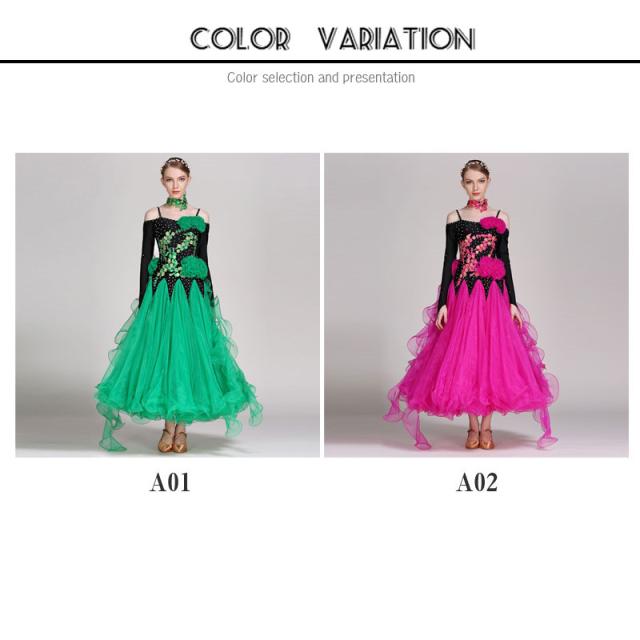 社交ダンス用ピンクドレス ドレス ラテン モダンドレス ダンス