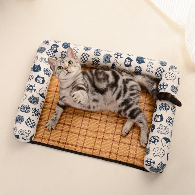 ペットベッド ひんやり 犬 猫 敷きパッド 和柄 和風 ベッド