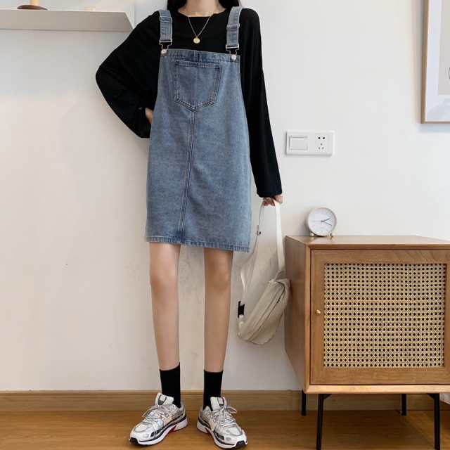 限定SALE サロペット デニムスカート レディース 春服 夏服 ミニ