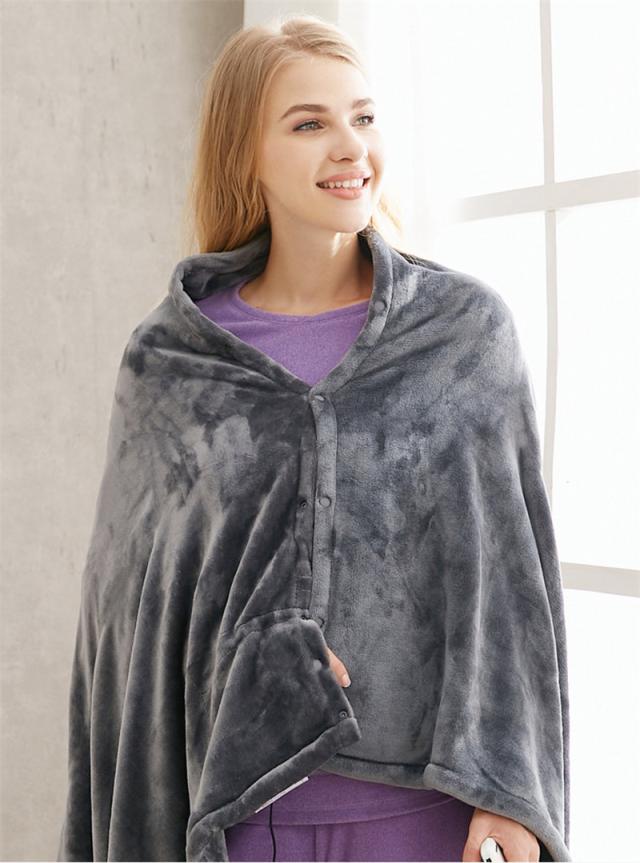 1点限り❣️電気毛布/USB/電気ブランケット/3段階温度調節/ブラウン 電気ブランケット 電気毛布 usb ひざ掛け 3段温度調整 9エリア