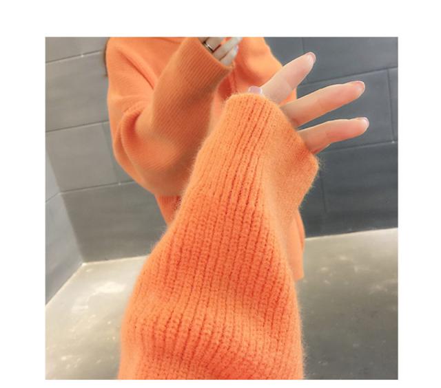 暖か ニット トップス セーター レディース ロング丈 ハイネック