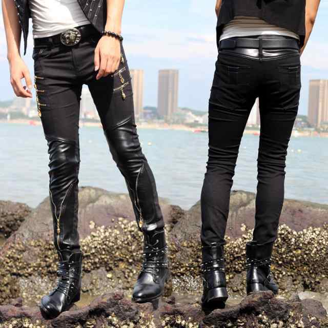 未使用 Sved ＆ Sonsライダーズレザーパンツ バイク メッシュ XL